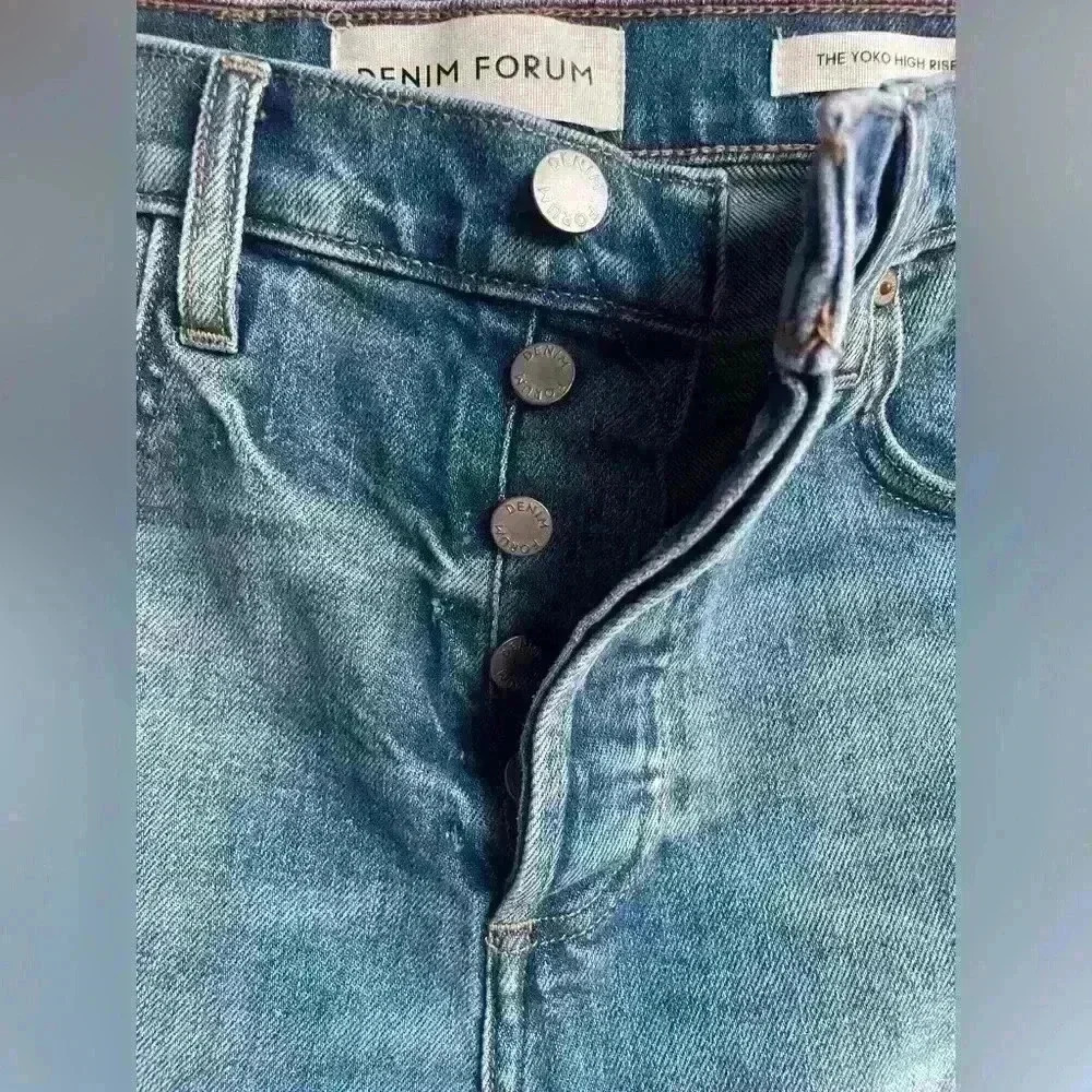 Aritzia Denim Forum The Yoko High Rise Slim Denim size 25 Vintage Wash Cotton - Picture 14 of 15